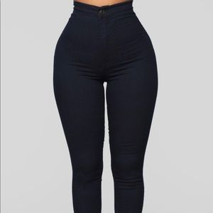 Fashion Nova Super High Waist Denim Skinnies